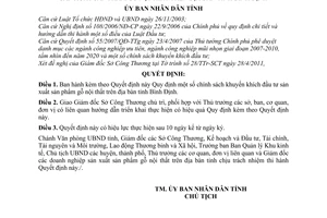 Quyết định 09/2011/QĐ-UBND chính sách khuyến khích đầu tư sản xuất sản