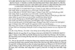 Thông tư liên tịch 62/2011/TTLT-BTC-BCT-BGTVT Thông tư liên tịch 08/2004/TTLT