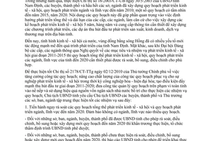 Chỉ thị 08/CT-UBND năm 2011 tăng cường thực hiện công tác quy hoạch đến năm 2020 Nam Định