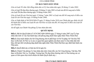Quyết định 996/QĐ-UBND bãi bỏ Quyết định 1474/2007/QĐ-UBND danh hiệu nghệ nhân