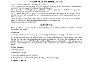 Quyết định 08/2011/QĐ-UBND  chế độ dinh dưỡng đặc thù