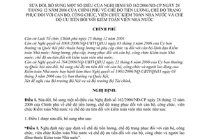 Nghị định 32/2011/NĐ-CP sửa đổi Nghị định 162/2006/NĐ-CP chế độ tiền lương