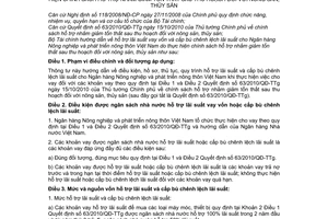 Thông tư 65/2011/TT-BTC  hướng dẫn hỗ trợ lãi suất vay vốn và cấp bù chênh lệch