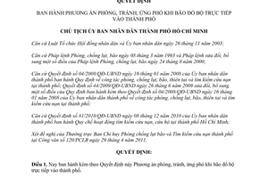Quyết định 2439/QĐ-UBND 2011 Phương án phòng tránh ứng phó bão đổ bộ Hồ Chí Minh