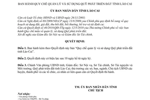 Quyết định 15/2011/QĐ-UBND Quy chế quản lý và sử dụng Quỹ phát triển đất