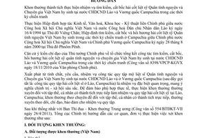 Hướng dẫn 621/HD-CT khen thưởng thành tích thực hiện nhiệm vụ tìm kiếm