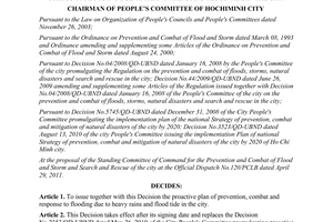 Decision No. 2440/QD-UBND issuing proactive plan for prevention and combat, resp