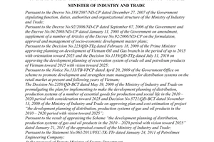 Decision No. 2412/QD-BCT approving planning of developing production, distributi