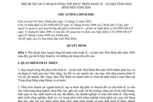 Quyết định 733/QĐ-TTg phê duyệt Quy hoạch tổng thể phát triển kinh tế