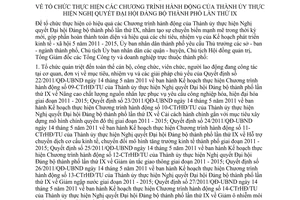 Chỉ thị 16/2011/CT-UBND  tổ chức thực hiện chương trình hành động