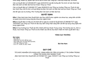 Quyết định 616/QĐ-TCT Quy chế tổ chức nghiên cứu khoa học, sáng kiến