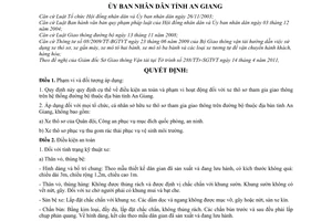 Quyết định 19/2011/QĐ-UBND điều kiện an toàn và phạm vi hoạt động