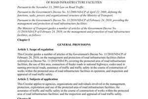 Circular No. 39/2011/TT-BGTVT  guiding a number of articles of the Government's