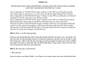 Thông tư 16/2011/TT-BLĐTBXH hướng dẫn thực hiện chế độ phụ cấp đặc biệt