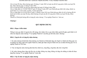 Thông tư 06/2011/TT-TTCP  hướng dẫn xét tặng kỷ niệm chương vì sự nghiệp