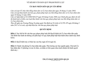 Quyết định 04/2011/QĐ-UBND bãi bỏ văn bản quy phạm pháp luật