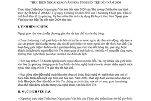 Kế hoạch 1979/KH-UBND năm 2011 thực hiện Ngoại giao văn hóa Bến Tre đến năm 2020