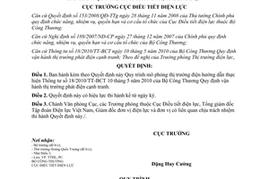 Quyết định 53/QĐ-ĐTĐL Quy trình mô phỏng thị trường điện