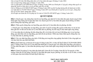 Quyết định 31/2011/QĐ-UBND thẩm quyền chứng thực hợp đồng, giao dịch