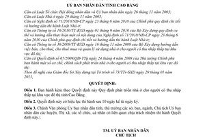 Quyết định 896/2011/QĐ-UBND  phát triển nhà ở cho người có thu nhập thấp