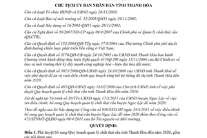 Quyết định 1593/QĐ-UBND năm 2011 quy hoạch quản lý chất thải rắn tỉnh Thanh Hóa