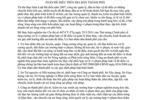 Chỉ thị 16/CT-UBND tăng cường xử lý vi phạm pháp luật đê điều