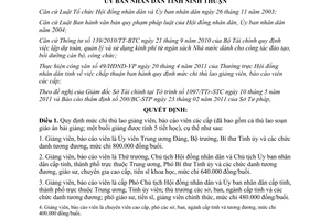 Quyết định 18/2011/QĐ-UBND quy định mức chi thù lao giảng viên báo cáo viên