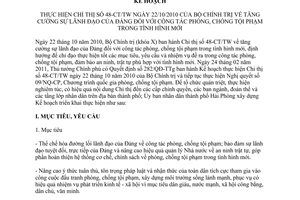 Kế hoạch 2783/KH-UBND 2011 phòng chống tội phạm trong tình hình mới Hải Phòng