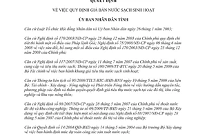 Quyết định 1044/QĐ-UBND năm 2011 giá bán nước sạch sinh hoạt tỉnh Thừa Thiên Huế