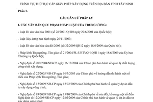 Hướng dẫn 375/HD-SXD  trình tự, thủ tục cấp giấy phép xây dựng