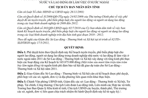 Quyết định 1143/QĐ-CTUBND 2011 tuyên truyền phổ biến pháp luật người lao động