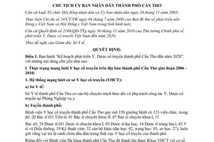 Quyết định 1326/QĐ-UBND 2011 kế hoạch phát triển Y Dược cổ truyền đến 2020