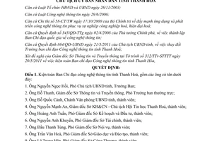 Quyết định 1637/QĐ-UBND 2011 Ban chỉ đạo Công nghệ thông tin Thanh Hoá