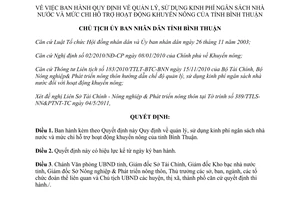 Quyết định 1163/QĐ-UBND 2011 quản lý kinh phí ngân sách nhà nước mức chi hỗ trợ hoạt động khuyến nông Bình Thuận