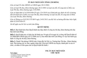 Quyết định 25/2011/QĐ-UBND công tác thi đua khen thưởng tỉnh Lâm Đồng