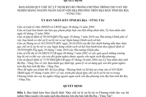 Quyết định 22/2011/QĐ-UBND Quy chế xử lý nợ bị rủi ro Chương trình cho vay hộ