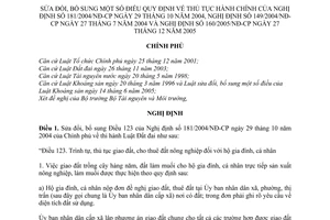 Nghị định 38/2011/NĐ-CP sửa đổi quy định thủ tục hành chính