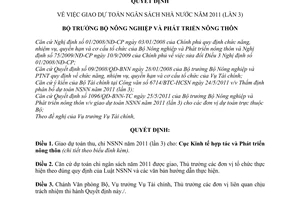 Quyết định 660/QĐ-BNN-TC giao dự toán Ngân sách nhà nước
