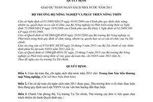 Quyết định 662/QĐ-BNN-TC giao dự toán ngân sách nhà nước