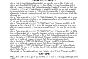 Quyết định 03/2011/QĐ-UBND Quy chế tổ chức hoạt động của Phòng Kinh tế quận