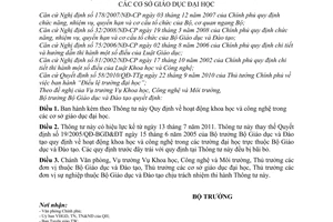 Thông tư 22/2011/TT-BGDĐT  hoạt động khoa học và công nghệ