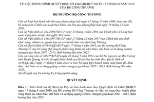 Quyết định 2644/QĐ-BCT đính chính Quyết định 4346/QĐ-BCT