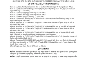 Quyết định 08/2011/QĐ-UBND trình tự, thời gian lập thủ tục và phân cấp