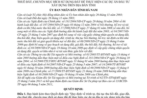 Quyết định 18/2011/QĐ-UBND trình tự, thủ tục thu hồi đất, giao đất