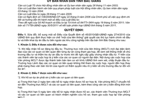 Quyết định 191/2011/QĐ-UBND sửa đổi Quyết định 45/2010/QĐ-UBND