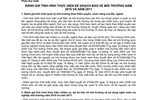 Công văn 1905/BTNMT-KH hướng dẫn xây dựng kế hoạch bảo vệ môi trường