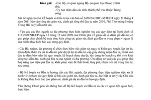 Công văn 2870/VPCP-KTN công tác giám sát, đánh giá tổng thể đầu tư