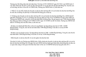 Công văn 108/HĐNĐ-VP 2011 điều chỉnh phí vệ sinh rác thải sinh hoạt Đồng Nai