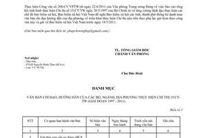 Công văn 1957/BHXH-VP báo cáo tổng kết tình hình thực hiện Chỉ thị 15-CT/TW