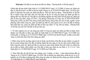 Công văn 1549/LĐTBXH-KHTC  chấn chỉnh công tác giám sát, đánh giá đầu tư